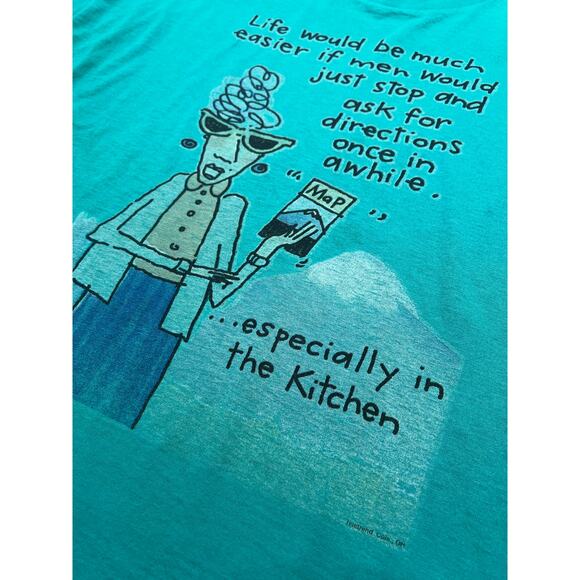 Vintage 1990s "life will be much easier if men would" Graphic TShirt XXL Grandma - Picture 7 of 9